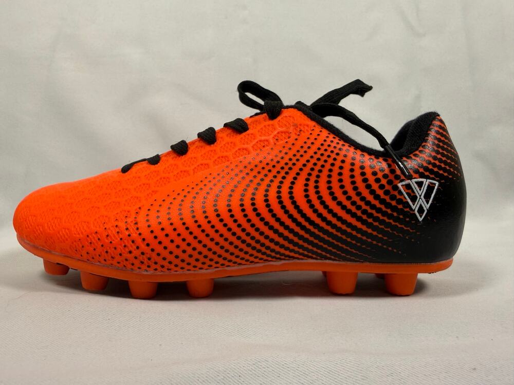 Vizari Stealth FG Youth Soccer Cleats Orange Black Size US 2.5 Kids EU 33.5